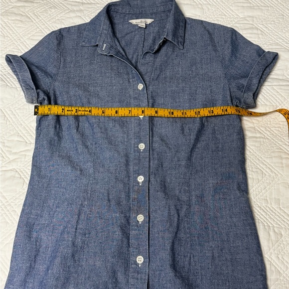 L.L. Bean Signature BBQ Casual Picnic Summer Denim Dress Size 2 - Picture 4 of 12